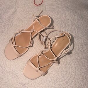 Elegant Cream Strappy Sandals